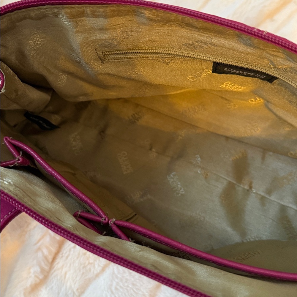 Pink Leather Shoulder Bag with Buckles - Picture 7 of 14